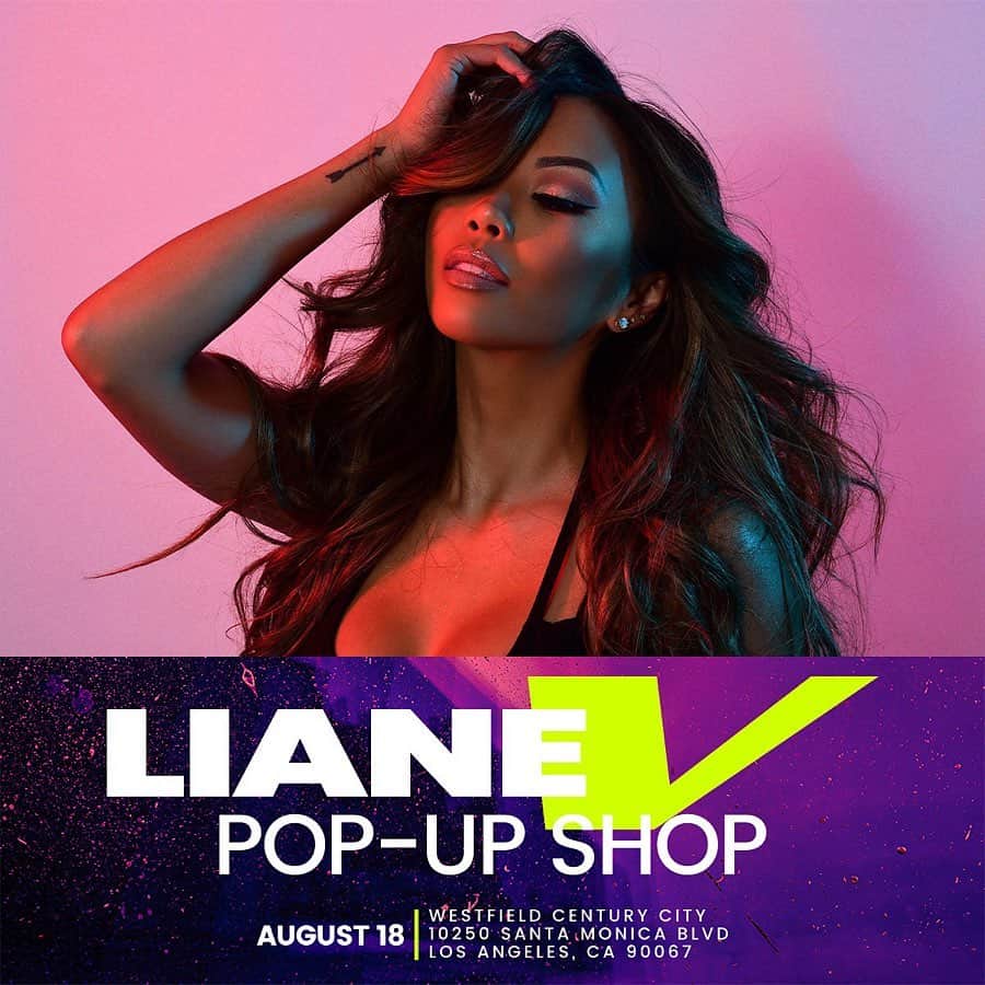 リアン Vのインスタグラム：「OMG! TOMORROW it’s going down! 🔥 SOOOO excited to meet my @shoplianev squad at my Pop Up store in LA! 😍 I’ll be there at 11am! 😘 Love you guys so much! #TeamLianeV」