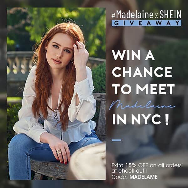 SHEINさんのインスタグラム写真 - (SHEINInstagram)「❤️IT'S GIVEAWAY TIME!❤ We are so excited to launch our Fall 2019 Collection featuring Madelaine Petsch and her favorite picks! 🎉To celebrate, we're selecting 25 lucky winners to meet Madelaine in New York!😍🗽We can't wait! To enter: 1. Follow @sheinofficial/@shein_us & like this post 2. Repost contest banner to your own Instagram, add hashtag #MadelainexSHEIN 3. Tag three friends in the comments below ✔️We will select 25 winners. ✔️The winners and their +1 guests will be invited to attend a private event with Madelaine and receive a gift box from SHEIN.（US only. Hotel accommodations provided. Flights not included.) ✔️Winners will be announced 8/21 on @sheinofficial! *SHEIN reserves the right to final interpretation. ⬇️⬇️ Extra 15% OFF all orders at check out! (Not Valid in some Countries)  Code: MADELAME」8月18日 10時11分 - sheinofficial