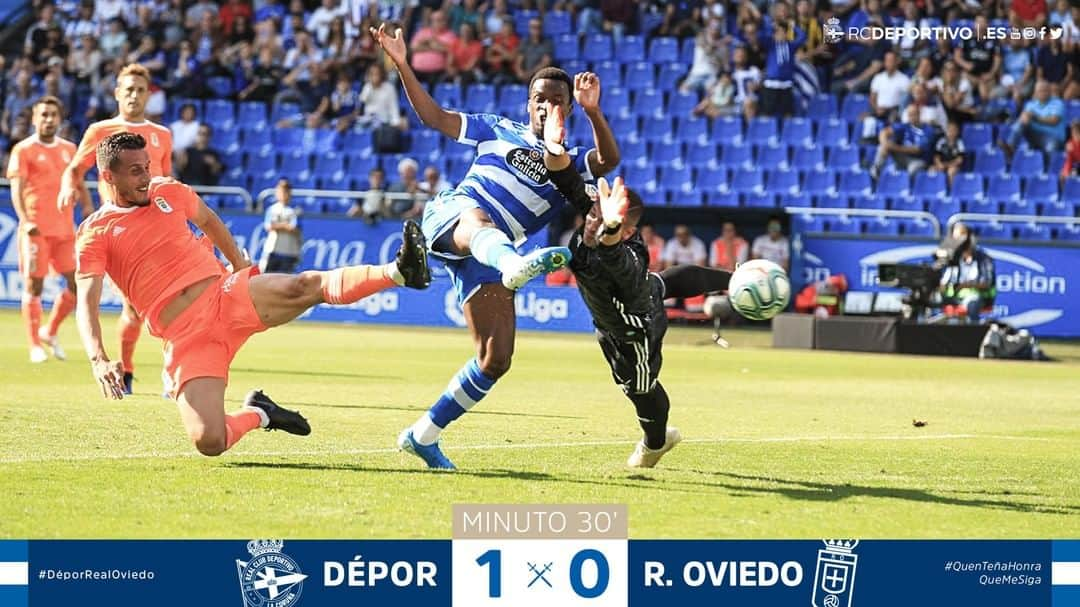 デポルティーボ・ラ・コルーニャさんのインスタグラム写真 - (デポルティーボ・ラ・コルーニャInstagram)「Media hora do #DéporRealOviedo en #ABANCARIAZOR con gol de Koné! ⠀ ⠀ ⚔️ #QuenTeñaHonraQueMeSiga 🔥」8月19日 1時31分 - rcdeportivo