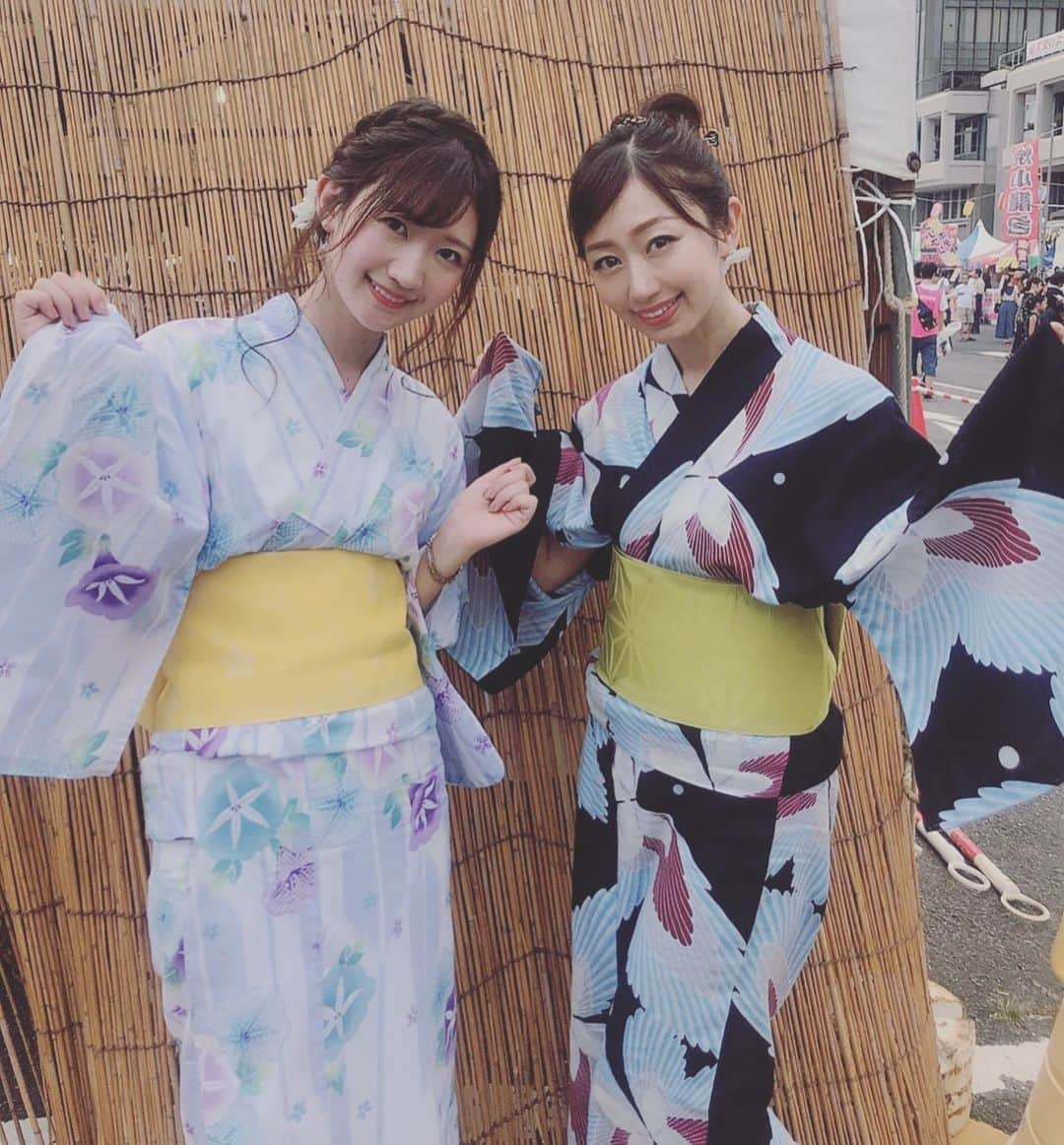 森本さやかさんのインスタグラム写真 - (森本さやかInstagram)「一緒に司会を務めた#辻村ゆりなちゃん  写真を見た娘が 隣の人真っ白で可愛い〜😍って よく見てるな〜👧🏻🤣 #色白美人  #司会 #mc #お祭りの司会  #ふるさと祭り  #戸田ふるさと祭り  #浴衣  #夏祭り」8月19日 0時06分 - sayakamorimoto1011