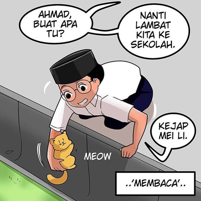 Koleksi Komik Malaysiaさんのインスタグラム写真 - (Koleksi Komik MalaysiaInstagram)「#Repost @imanimex_official with @get_repost ・・・ Duta Islam. swipe tepi untuk baca . Pelukis @imanimex_official  Penulis @katakatatakterkata .  Duta Islam. . . "Non-Muslim don't read the Quran, They don't read the hadith,  They read you" . So, be a good ambassador of Islam. . . Nak beli komik? Meh DM. Nak tempah lukisan pun meh DM.」8月18日 17時57分 - tokkmungg_exclusive