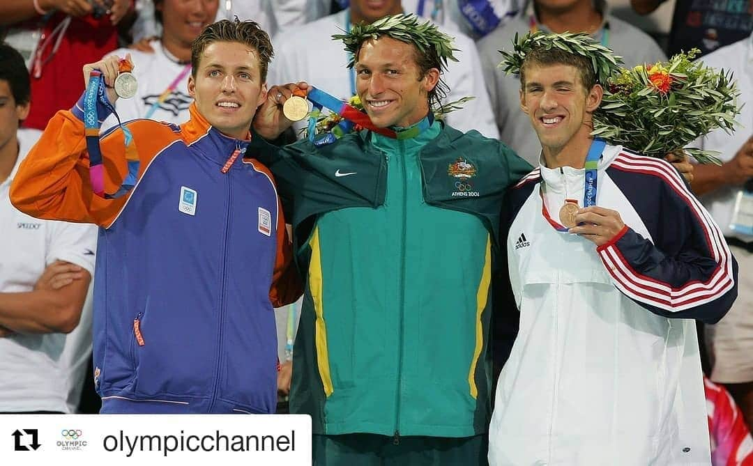 オリンピックさんのインスタグラム写真 - (オリンピックInstagram)「👉 @olympicchannel #Repost ・・・ 15 years ago at Athens 2004, the four fastest swimmers in Olympic history gave us "The Race of the Century." ⁣ ⁣ Hit link in bio to watch In our original series, Legends Live On, where we look back on this race and the career of Pieter van den Hoogenband.⁣」8月18日 18時09分 - olympics