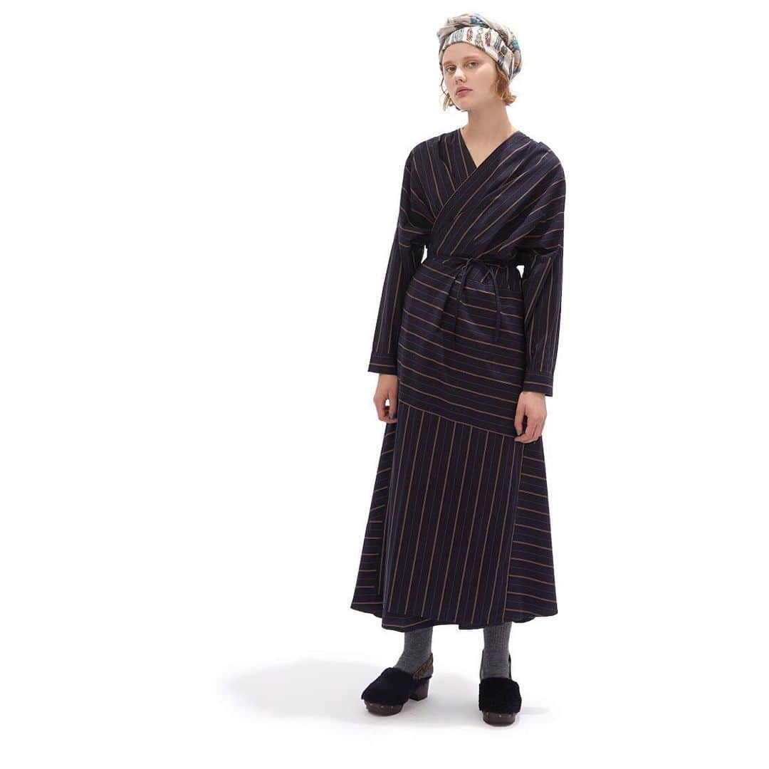 エリオポールのインスタグラム：「- 2019/AW collection -  B.B.B  8.16.fri - 9.4.wed  DRESS [VINCA TOKYO] 32,000yen+tax SOCKS [BLEU FORET] 3,000yen+tax SHOES [AVEC MODERATION] 64,000yen+tax SCARF [ROSAMONDA] 15,000yen+tax . . #HELIOPOLE #heliopole #エリオポール  #2019aw #autumnwinter #秋冬ファッション #selectshop #fashion #style #daikanyama #heliopole10 #marunouchibuilding #sapporostellarplace #nambaparks #nihonbashitakashimaya #yokohama #hiroshima #okayama #kagoshima」