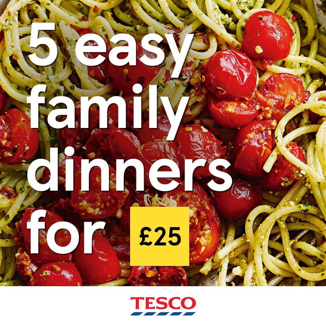 Tesco Food Officialさんのインスタグラム写真 - (Tesco Food OfficialInstagram)「Here’s your weekday dinners sorted. Plan 5 flavoursome family dinners for only £25. Search 5 easy family dinners on Tesco Real Food (link in bio) for everything you need. #Family #FamilyMeals #Food #MealPlanning #MidweekMeals」8月18日 19時03分 - tescofood