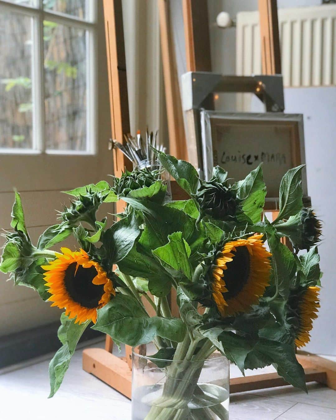 倉岡晋也のインスタグラム：「Beautiful ✔︎ Sunday afternoon with beautiful sunflowers #向日葵 #amsterdam」