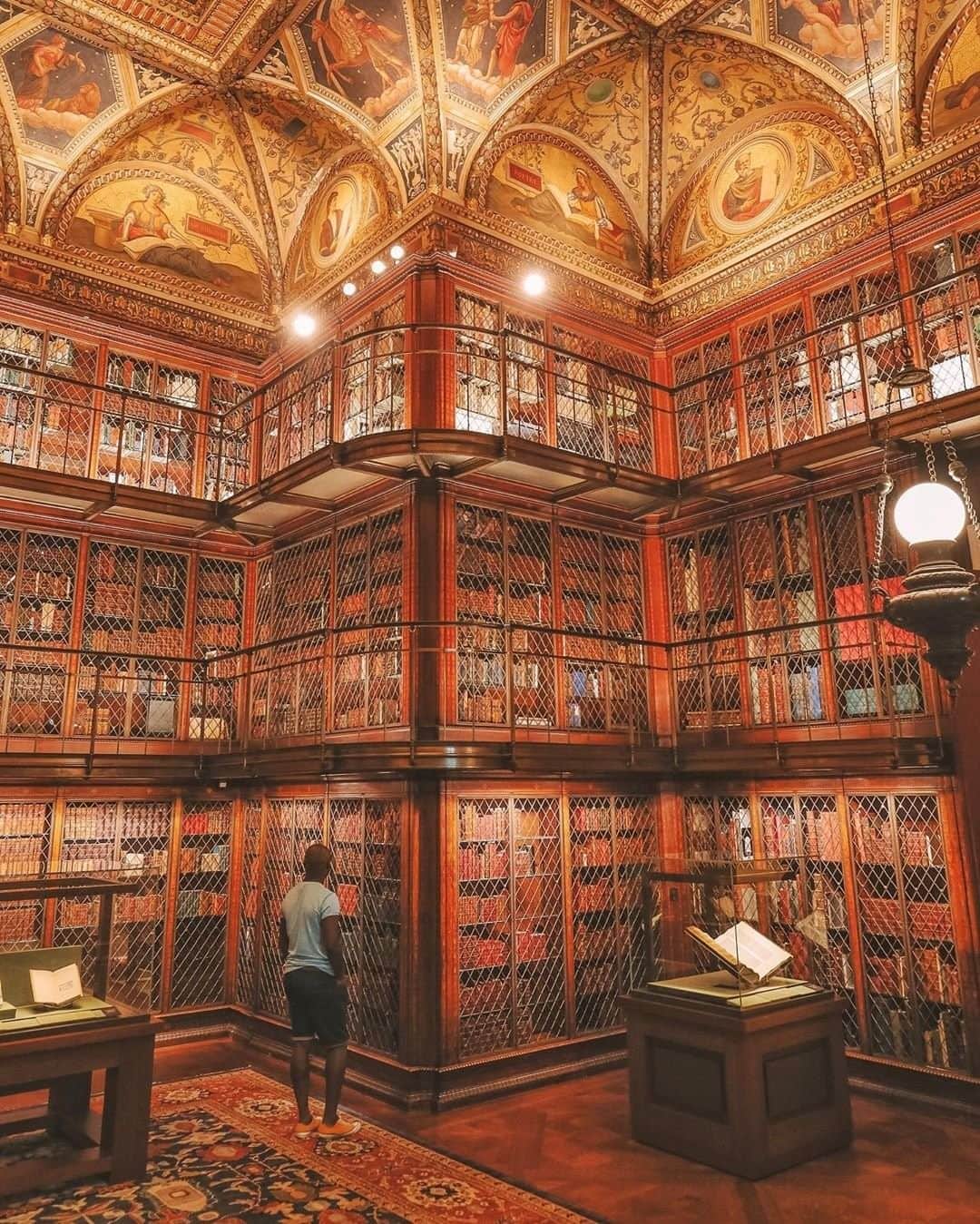 Travel + Leisureさんのインスタグラム写真 - (Travel + LeisureInstagram)「This breathtaking library is just a short walk from Grand Central Station! The luxurious library is a bibliophile's dream. Get our guide to beautiful libraries around the world at the link in bio. #tlpicks courtesy of @handluggageonly」8月18日 20時51分 - travelandleisure