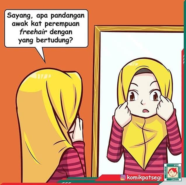 Koleksi Komik Malaysiaさんのインスタグラム写真 - (Koleksi Komik MalaysiaInstagram)「#Repost @komikpatsegi with @get_repost ・・・ Pandangan yang macam ni selalunya akan dibalas "Alaaaaa, yang bertudung pun belum tentu semuanya baik, belum tentu jugak masuk ke syurga." Apa yang penting, amalan setiap orang tu di dunia yang akan menentukan penempatan mereka di akhirat nanti. 😊  Pandangan korang pulak macam mana? 😁  #komikmalaysia  #kartunmalaysia #lukisandakwahislam #gengkomik #doodlemalaysia #komikstrip #malaysianart #komikm #ilustrasi #inkramadan #inkramadan2019 #KomikPatSegi #komikindo #komikinajah」8月18日 21時59分 - tokkmungg_exclusive