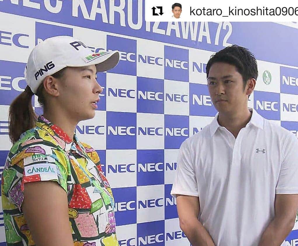 岡山放送さんのインスタグラム写真 - (岡山放送Instagram)「#Repost @kotaro_kinoshita0906 (@get_repost) ・・・ * 明日のめざましテレビでは、今日の試合後の#渋野日向子 選手のインタビューをお伝えします。  惜しくも優勝とはなりませんでしたが、メジャーから帰国後の連戦で日本中からの注目を浴びる中、熾烈な優勝争いを繰り広げた渋野選手の姿には感動しました。  それにしても、ギャラリーの数といい、会場の雰囲気は本当に凄かったです。  #めざましテレビ #女子ゴルフ #NEC軽井沢72ゴルフトーナメント #フジテレビ #アナウンサー」8月18日 22時15分 - ohk_official