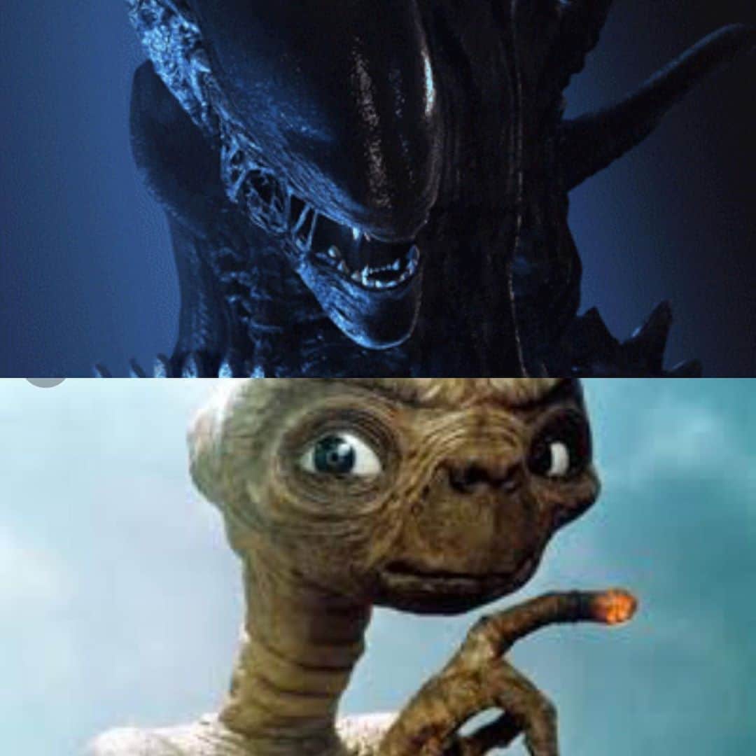 ロブ・ゾンビのインスタグラム：「Who's your favorite alien? A chest-bursting maniac or a Reese's Pieces love guy? #alien #ettheextraterrestrial」