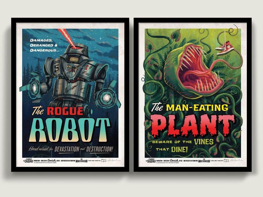 Dribbbleさんのインスタグラム写真 - (DribbbleInstagram)「Campy Creatures Rogue Robot & Man-Eating Plant Screen Prints by @emrichoffice in Campy Creatures. Click the link in our bio to see more and follow this designer on Dribbble.⠀ ⠀ #dribbble #dribbblers #design #illustration #campycreatures」8月19日 3時02分 - dribbble