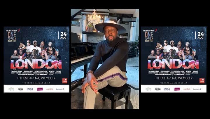 ワイクリフ・ジョンのインスタグラム：「London  just got to my hotel room setting up my studio!!! Gonna catch a vibe see your tomorrow !!#InterswitchOneAfricaMusicLondon 24Aug@“@pauloo2104 @oneafrica_musicfest #oneafricamusicfest  ark_angel」