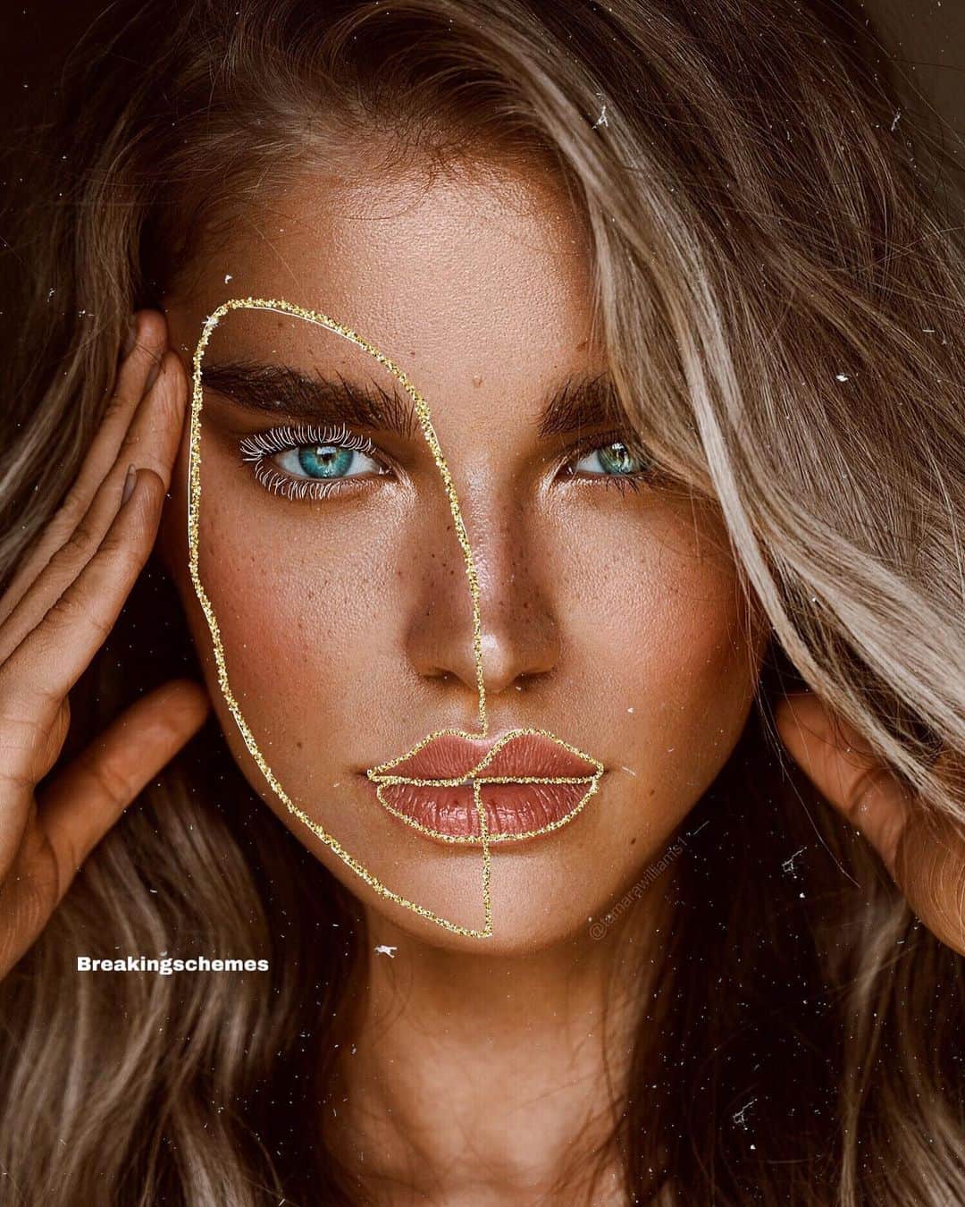 タニヤ・ミティアッシーナのインスタグラム：「✨look, there is art on my face✨」