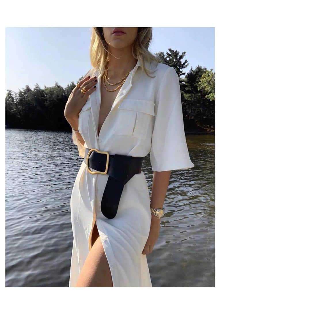 のインスタグラム：「@cassdimicco 🖤🔥 in #dorotheeschumacher #accessories #sundays #details #inspiration #love #outfitinspiration #outfitgoals #belts」