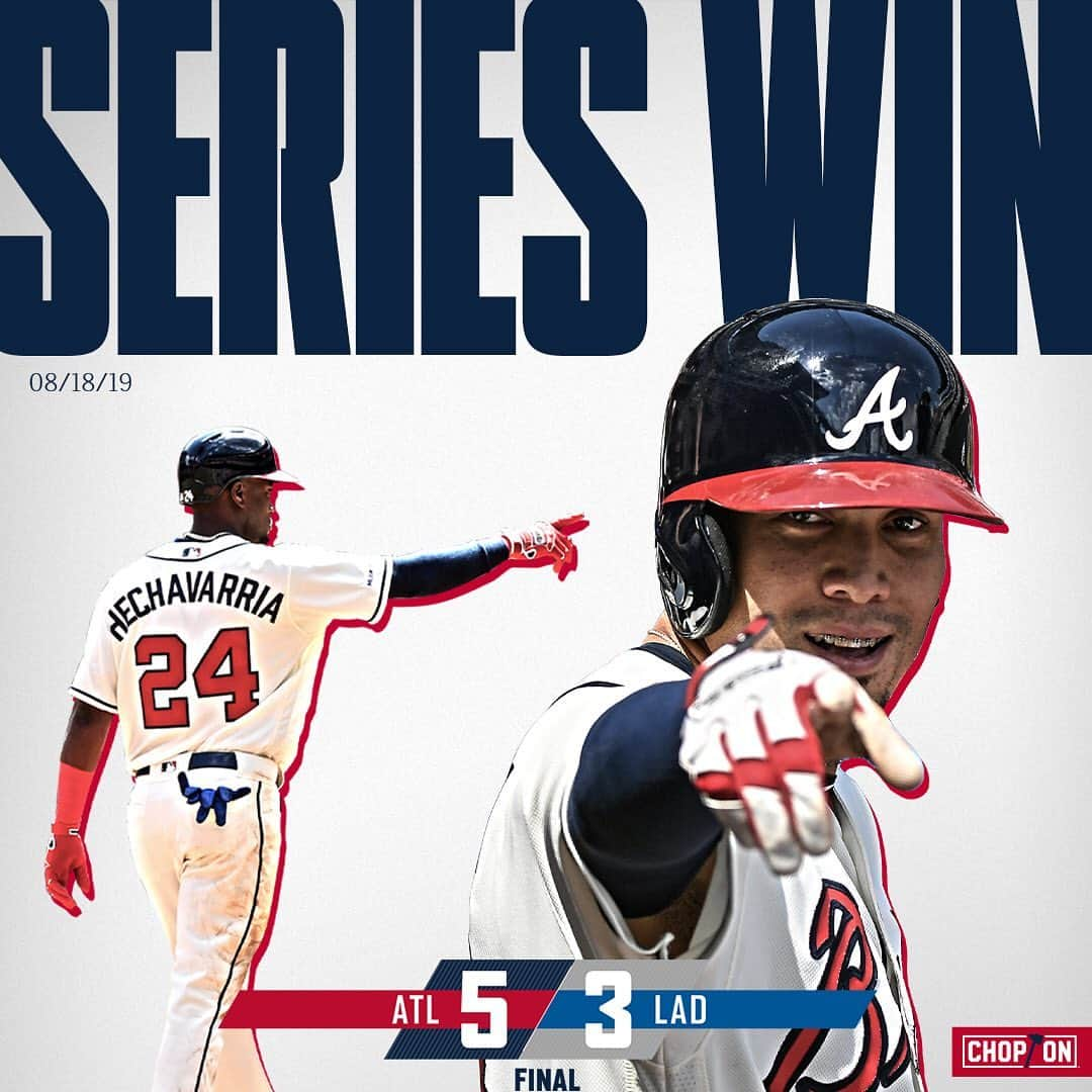 アトランタ・ブレーブスさんのインスタグラム写真 - (アトランタ・ブレーブスInstagram)「2 best teams in the National League, series win for the good guys! #ChopOn」8月19日 5時49分 - braves