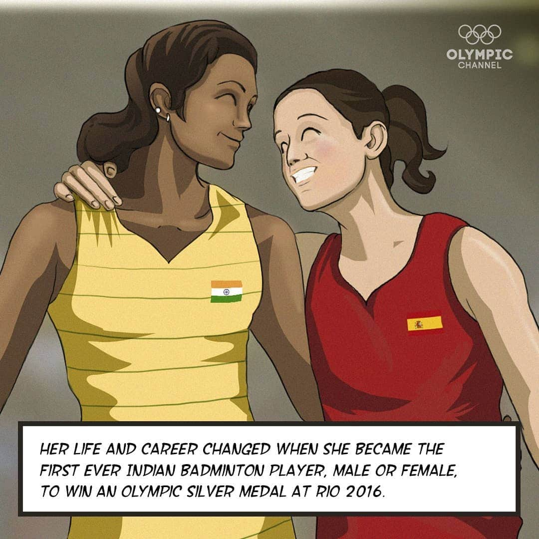 オリンピックチャンネルさんのインスタグラム写真 - (オリンピックチャンネルInstagram)「The first Indian 🇮🇳 woman to win an Olympic silver medal, and one of the two Indian badminton players to win an Olympic medal. Meet PV Sindhu, she's one to watch at @tokyo2020. 🏸 @pvsindhu1 @bwf.official」8月19日 19時40分 - olympicchannel_x