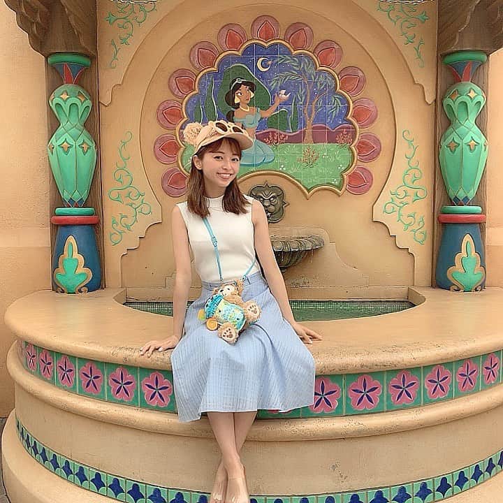 黒口那津のインスタグラム：「ディズニープリンセス大好き🏰👸❤️ ただのプリンセスではなくて意志の強さが最高なの💕💕💕 あんな芯の強いプリンセスになりたい〜✨ #週3ディズニー #最近暑過ぎて行けてない 🥵」