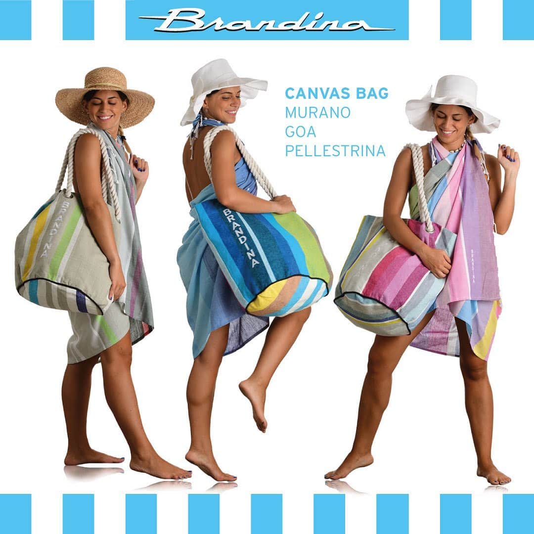 ブランディーナさんのインスタグラム写真 - (ブランディーナInstagram)「Le nuove Canvas Bag . . . . . #brandinatheoriginal #brandina #pareo #summer2019 #summertime #sea #pareos」8月20日 4時50分 - brandinatheoriginal