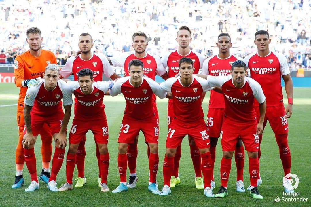 オリベル・トーレスのインスタグラム：「Primer partido con el @sevillafc Y primera victoria. Ya pensando en el siguiente partido, esto es solo el comienzo!! Seguimos 💪🏼💪🏼」