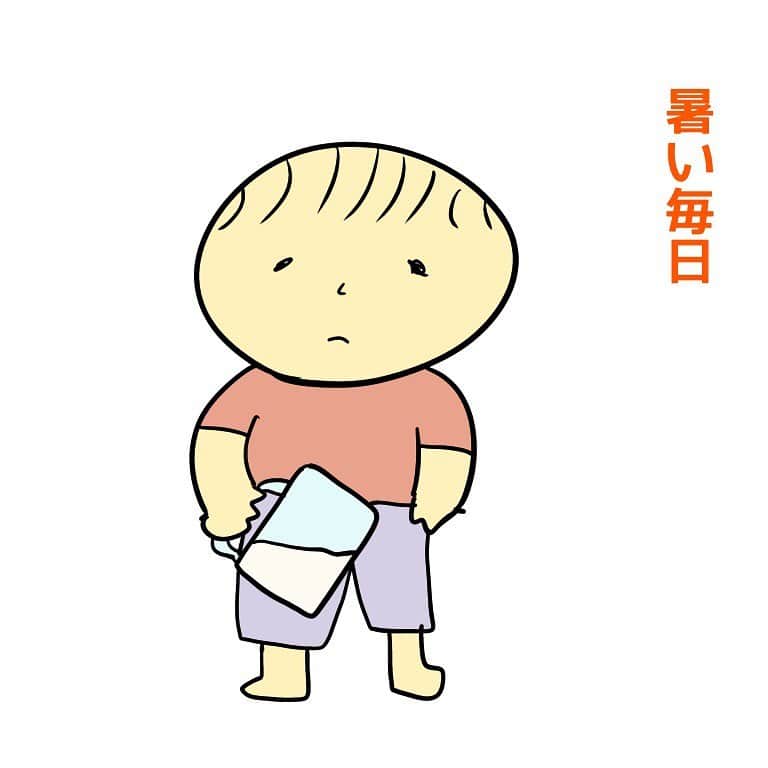 山本博さんのインスタグラム写真 - (山本博Instagram)「暑い…  #男児 #育児漫画 #育児絵日記」8月19日 21時45分 - yamamotohiroshipapa