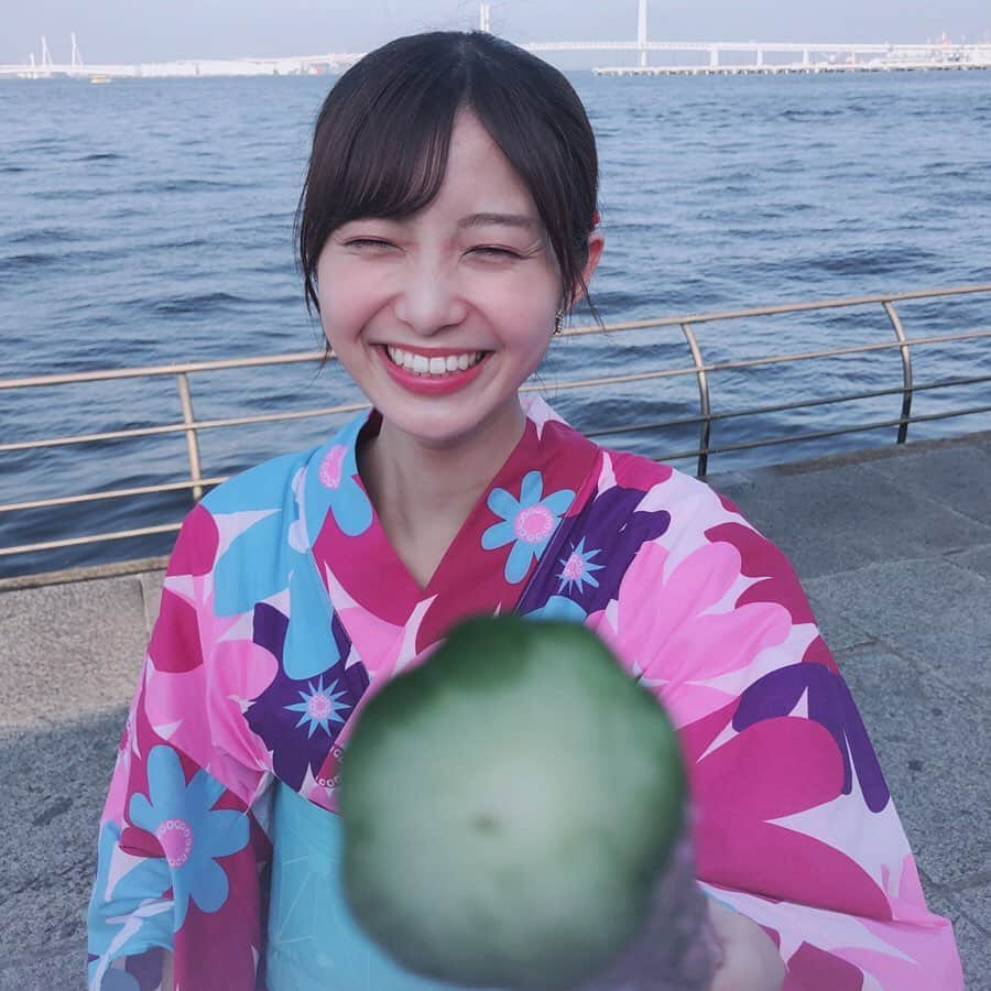 松川星さんのインスタグラム写真 - (松川星Instagram)「地元の夏祭り！ 3枚目きゅうりほっぺにいる︎︎︎︎︎︎︎︎︎︎☺︎」8月19日 22時23分 - akarin__rin