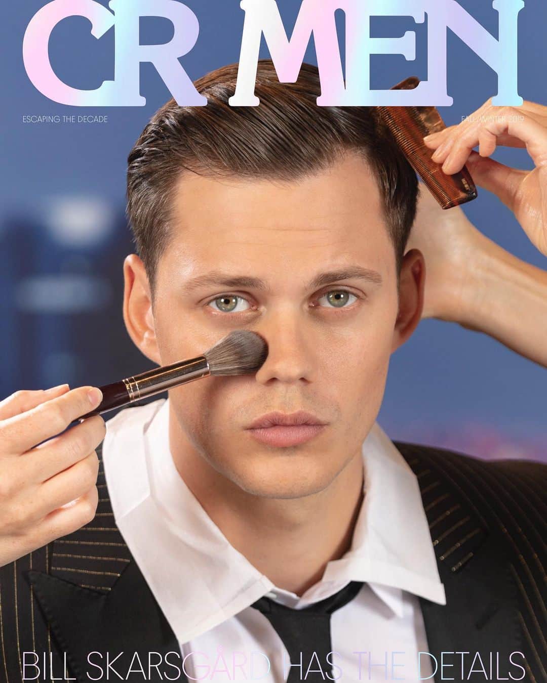 カリーヌ・ロワトフェルドのインスタグラム：「Bill Skarsgård for @crmensbook Issue 9, on newsstands ‪September 5, 2019‬. #CRM9  Photography: @chrismaggio  Styling: @mitch.mcguire Grooming: @laramiemakeup Hair: @akgroomer Production: @crstudio  Creative direction @leavepatrikalone」