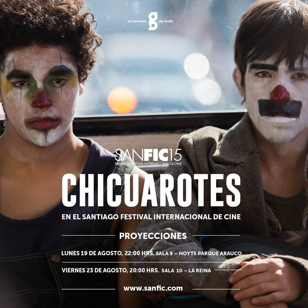 ガエル・ガルシア・ベルナルのインスタグラム：「¡Chicuarotes en Chile! ¡El Chicuarote es un chile! Ahora en el SANFIC y próximo estreno en Chile el 29 de agosto. Abraxos y bexos.」