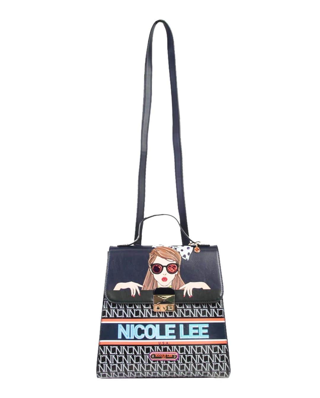 ニコールリーさんのインスタグラム写真 - (ニコールリーInstagram)「Style it Preppy on the streets with the “See my Sweetheart” Backpack 💙💙💙 #nicoleleeusa #nicolelee #nicoleleeEspaña #nllook #handbags」8月20日 1時10分 - nicoleleeusa