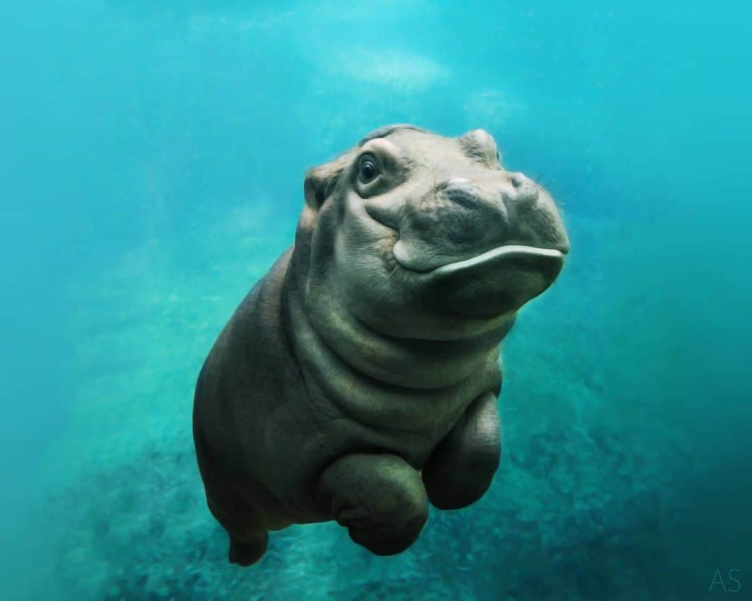Baby Animalsさんのインスタグラム写真 - (Baby AnimalsInstagram)「Just in case you've never seen a baby hippo before!」8月20日 1時32分 - thebabyanimals