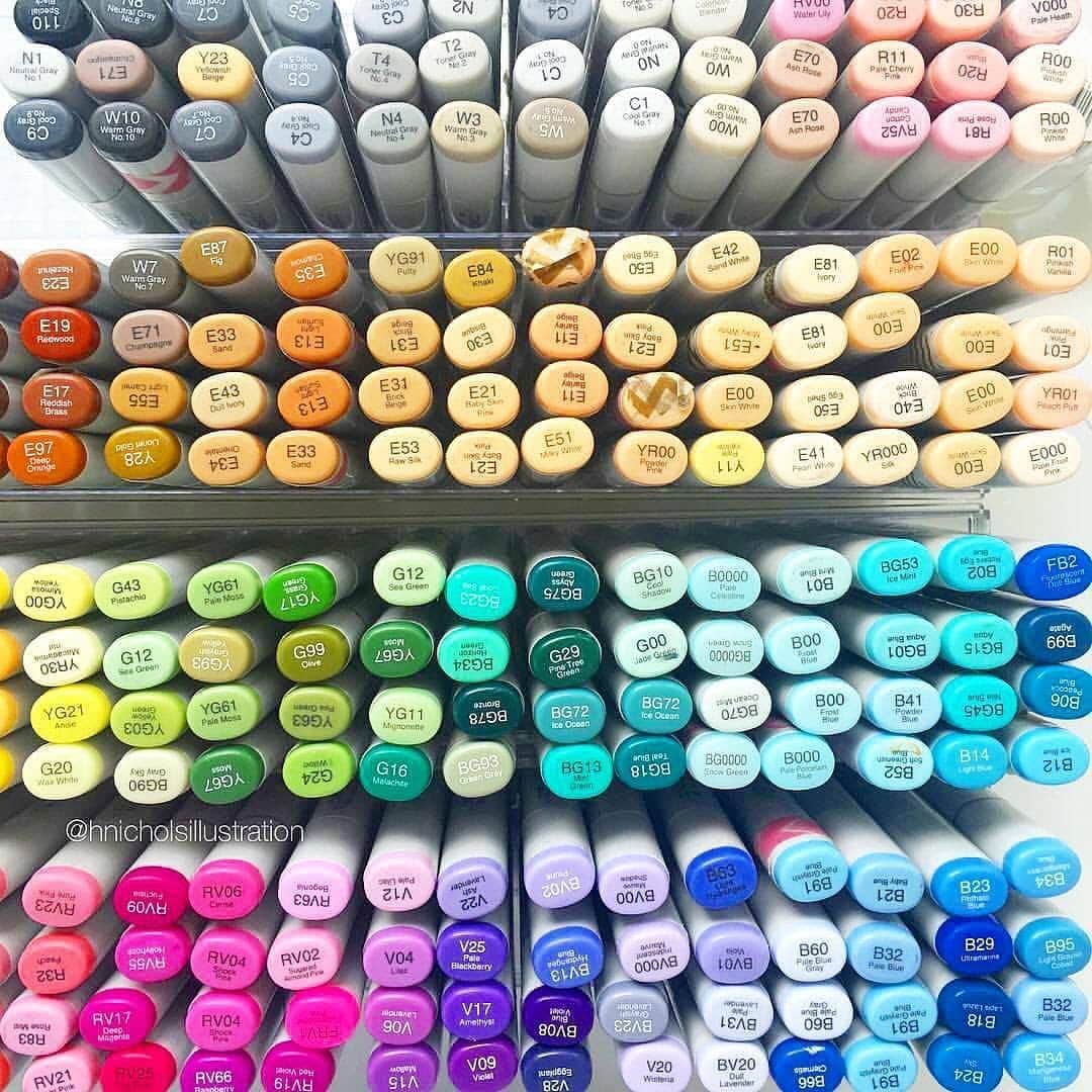 Holly Nicholsさんのインスタグラム写真 - (Holly NicholsInstagram)「Are you looking for guidance on how to start your Copic Marker Collection? Take a peek at my stories today- I share my essential colors for each color family! They are also added to story highlights under “Copic”. #copicmarkers #markers #illustration #fashionillustration #fashionsketch #hnicholsillustration」8月20日 2時04分 - hnicholsillustration