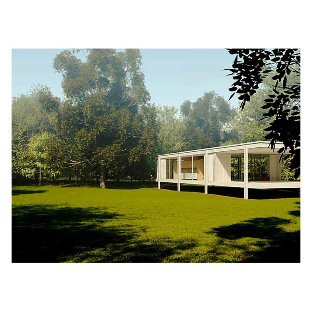 The Modern Houseさんのインスタグラム写真 - (The Modern HouseInstagram)「#inspiration Farnsworth House: this single-room weekend retreat in Illinois was designed in the International Style by architect Ludwig Mies van der Rohe in 1951 📷@nosurprises_no @paguthrie」8月20日 1時56分 - themodernhouse