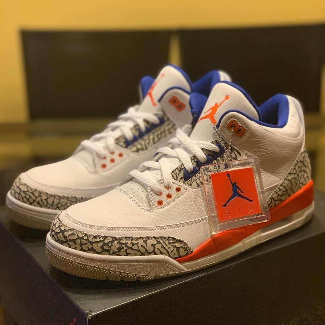 Sneaker Newsさんのインスタグラム写真 - (Sneaker NewsInstagram)「The upcoming Air Jordan 3 "Knicks" possibly has an interesting story. On the inside tongue reads 4.8.88, which could be the date Jordan signed a contract that made him the highest paid athlete in team sports, surpassing Patrick Ewing. The Bulls also played the Knicks on that date. For a closer look, hit the link in our bio.」8月20日 3時49分 - sneakernews