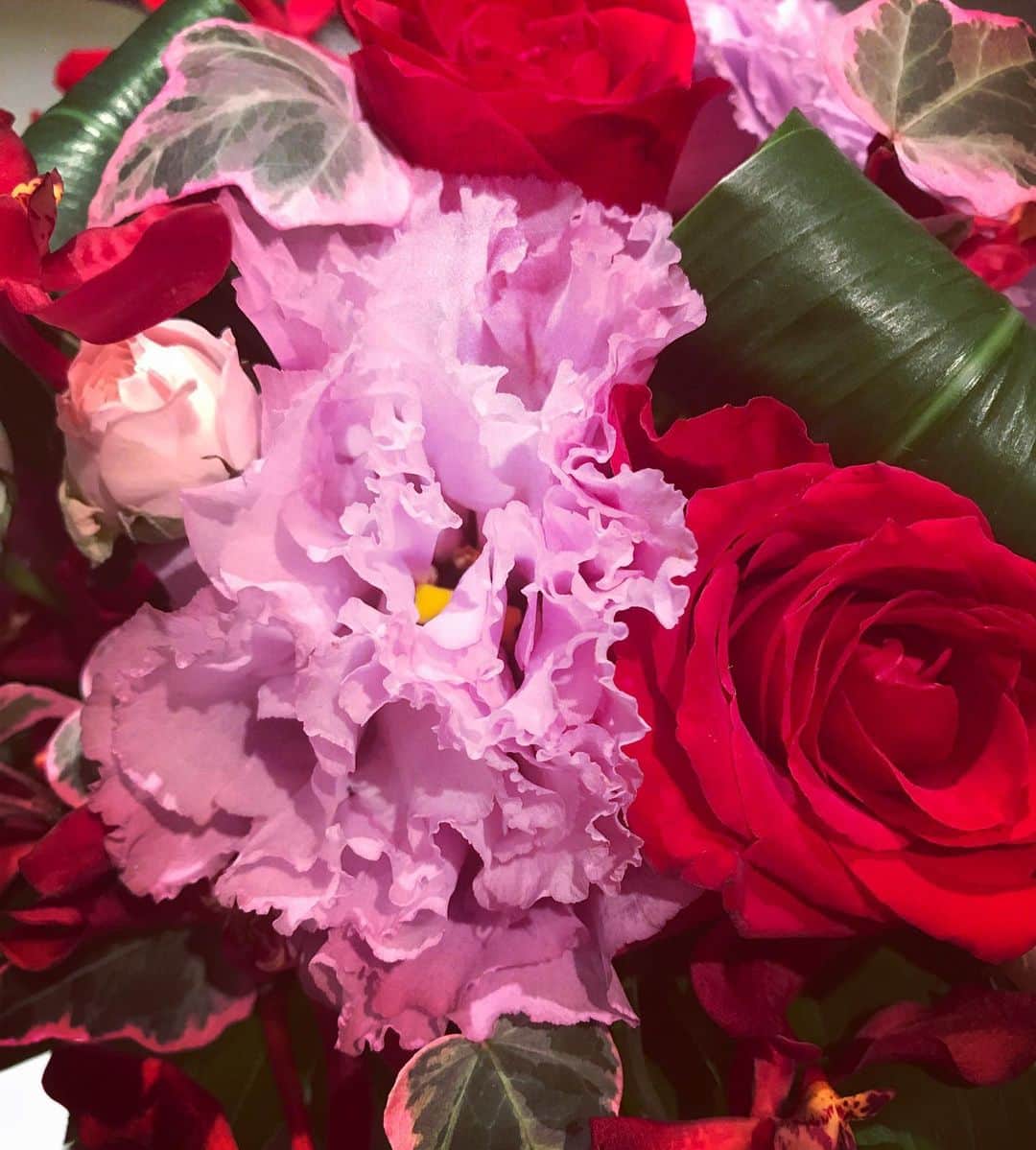 橋本麗香のインスタグラム：「お花の持つエネルギーは 見てるだけで心華やぐ豊かな波動💖✨🌹✨」