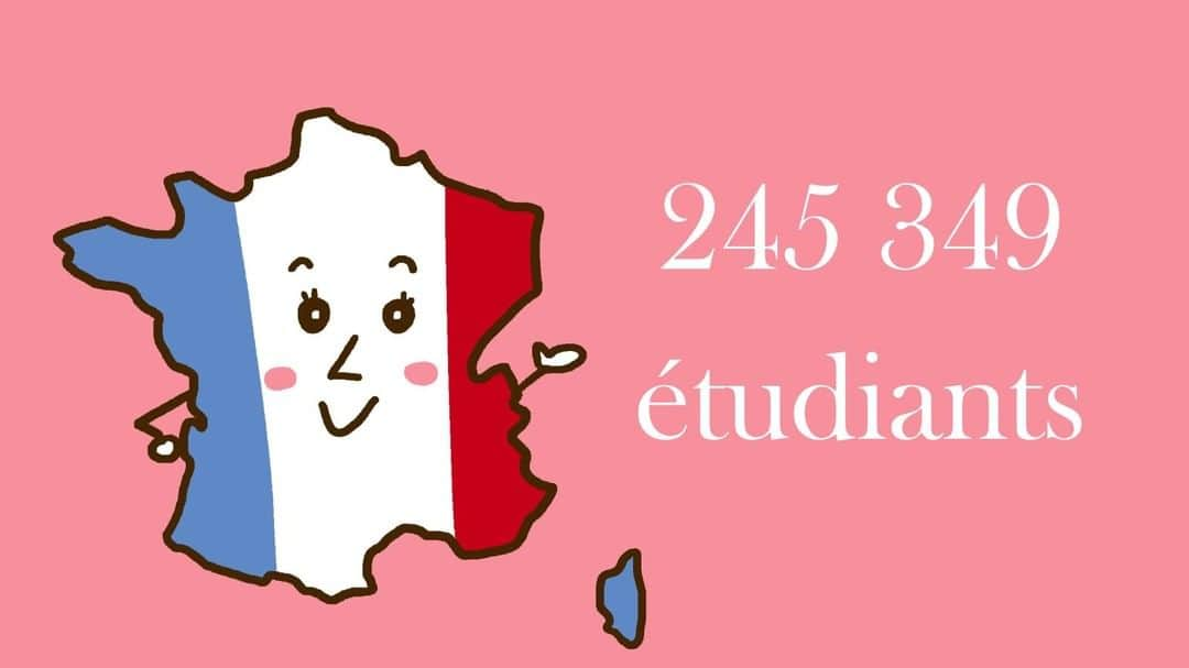 フランス大使館さんのインスタグラム写真 - (フランス大使館Instagram)「【今日の数字🔢】フランスの大学で学ぶ留学生の数は24万5349人！フランス 🇫🇷は世界で４番目に留学生を受け入れている国です。ちなみに日本 🇯🇵は８位だそう。みなさんはフランスへの留学を考えたことはありますか？ @campus_france @if_officiel 🔢 Le chiffre du jour : 245 349, c’est le nombre d’étudiants en mobilité universitaire en #France, ce qui fait de la France le 4e pays d’accueil des étudiants internationaux. Le Japon n’est pas loin et se classe 8e. Avez-vous aussi envisagé de venir étudier en France ? @campus_france @if_officiel」8月20日 8時00分 - ambafrancejp