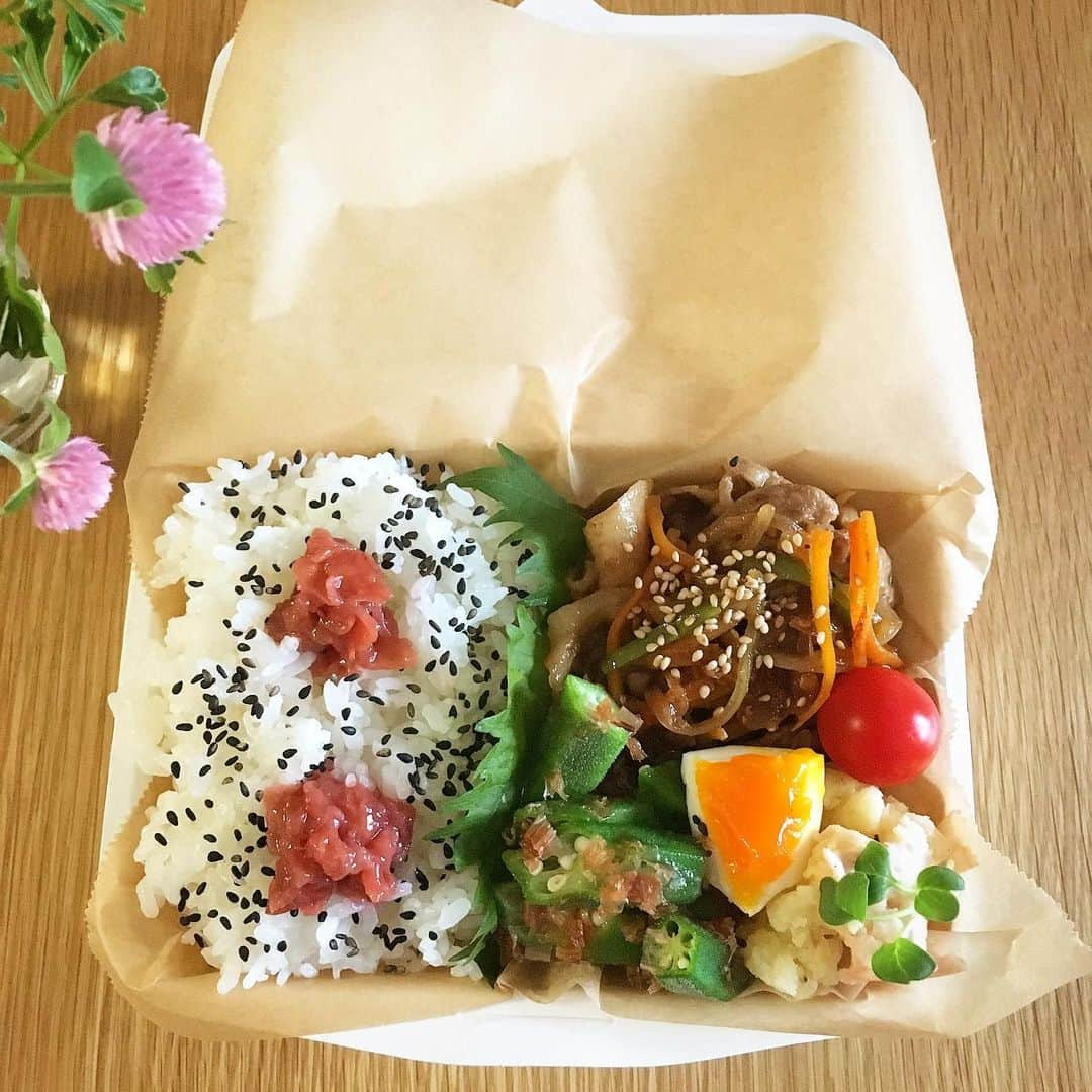 ecruさんのインスタグラム写真 - (ecruInstagram)「2019/08/20 (tue) 今日のお弁当。 焼肉&ポテトサラダ。 春巻きも揚げたけど、入らなかったわ。 ・ 神戸は雨が降っていますが、甲子園は大丈夫かな？ 履正社×明石商業、楽しみです！ 良いコンディションで試合してほしいなー⚾️ 阪神園芸さん、よろしくお願いします🙏 ・ #gonben #お弁当 #obento #bento #lunch #lunchbox #food #foodpic #foodphoto #ごん弁当 #instafood #instagood #yummy #love #japan #japanesefood #大学生弁当 #thankyou #onthetable #日々 #暮らし #お弁当記録 #ランチボックス  #使い捨て弁当箱 #花のある暮らし」8月20日 7時55分 - hydrangea_green