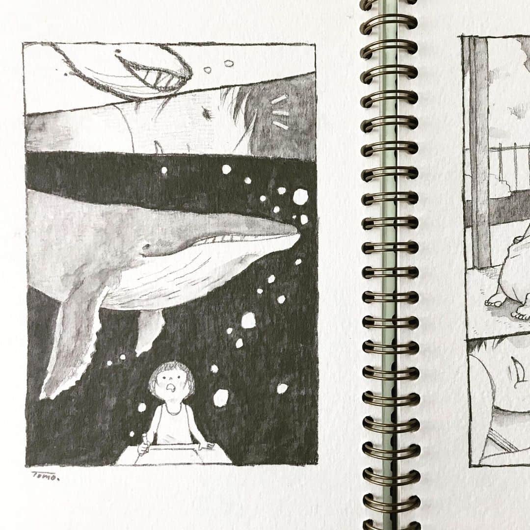 Tomoko Shintaniさんのインスタグラム写真 - (Tomoko ShintaniInstagram)「. はくちゅーむ🐋 . Mossery社のSketchbookが9月5日までプロフのリンクから15%割引でご購入できます。 購入時discount codeのフォームにTOKOMO15と入れてください。 . Daydream🐋  You can buy this Sketchbook 15% off from my prof link with the discount code “TOKOMO15” which will be valid until 5 Sept. Please enter the code when you check out. . #mossery #mosseryco #sketchbook #staedtlerlumograph #aquarell #whale #japan #水彩鉛筆 #たのしい」8月20日 11時33分 - tokomo
