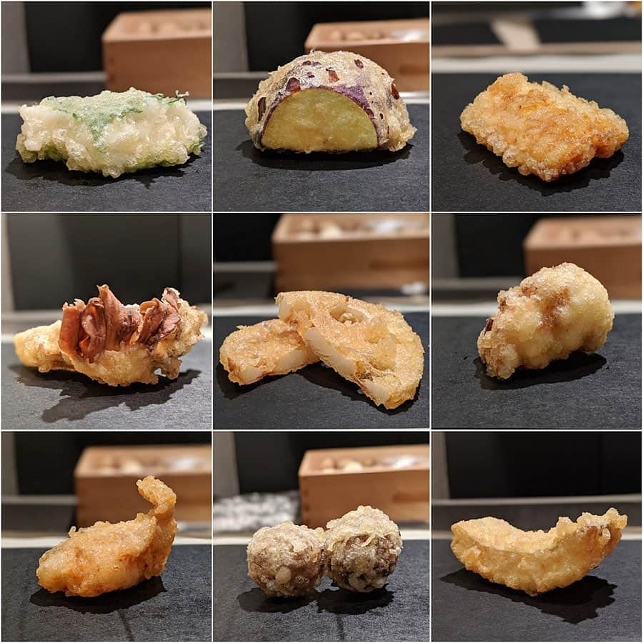 大見さなえさんのインスタグラム写真 - (大見さなえInstagram)「名刺代わりと出てくる天ぷら🤤💓﻿ 海苔天の上にたっぷりの雲丹😍😍﻿ 紹介制『#南青山まさみつ 』﻿ ﻿ 最初にこの日天ぷらで使用する食材を見せてくださいます☺️🌸﻿ もうこの時点で美味しい🤤💓💓﻿ ﻿ 〆は冷製のカレーうどん！！に、レアのホテタの天ぷらも😍﻿ 熱々の天ぷらを食べた後に嬉しい☺️﻿ そして残ったルーはご飯を入れて2度楽しめる(*´꒳`*)﻿ どっちも大盛りで出してくださった🙈💓﻿ ﻿ #天ぷら #天麩羅 #てんぷら #tempura﻿ #めぐログ_南青山 #南青山グルメ #紹介制﻿ #pixelで撮影 #雲丹 #うに #ウニ」8月20日 11時58分 - tabe_megumi