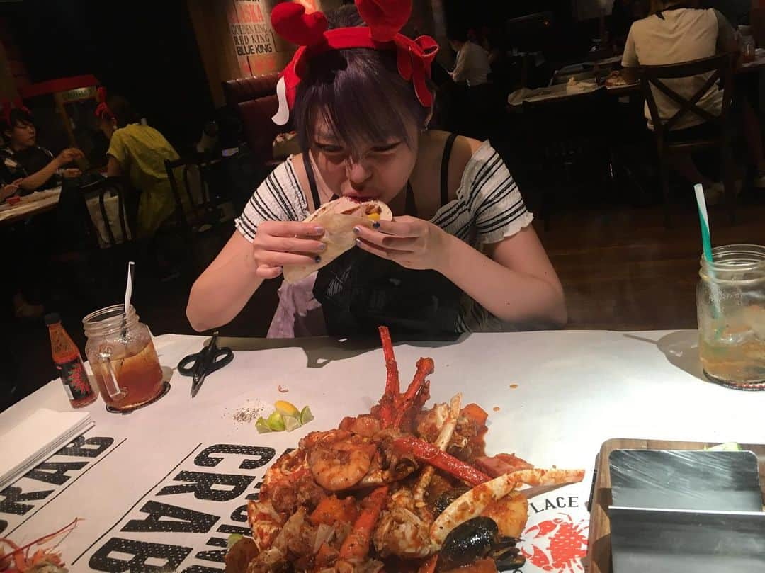 宮島小百合さんのインスタグラム写真 - (宮島小百合Instagram)「#dancingcrab  #dancing  #dancing_is_life 🦐🦐🍗💜 楽しかったっと。」8月20日 12時39分 - sayuri_kakaka