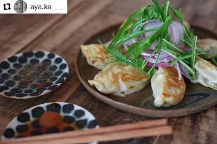 みまつ食品 餃子工房RON ひとくち餃子とキャベツサイダーさんのインスタグラム写真 - (みまつ食品 餃子工房RON ひとくち餃子とキャベツサイダーInstagram)「餃子工房RONのアンバサダーをしていただいている @aya.ka___ 様がご投稿してくださいました✨⁣ ⁣ 「野菜生餃子」です😄 ⁣ ⁣ オニオンスライスや水菜もたっぷりでサラダ感覚でご利用いただきました。⁣ ⁣ 暑い夏、夏バテで食欲がないときでもこの一皿なら食べることが出来そうですね♪⁣ ⁣ @aya.ka___ 様、素敵なご投稿ありがとうございます🌞⁣ ⁣ #Repost #リポスト #ありがとうございます #前橋餃子 #ロン餃子 #餃子工房RON #みまつ食品 #肉スタグラム #焼き餃子 #餃子好き #餃子女子 #餃子パーティー #美味しい写真 #餃子部 #餃子大好き #餃子にビール #ビールのお供 #簡単おつまみ #おうちごはん #夕飯 #餃子屋 #デリスタグラム #料理好きと繋がりたい #料理 #料理写真 #料理好き #今日の朝ごはん #野菜生餃子 #サラダ感覚 #朝昼ごはん⁣ ━･･━･･━･･━･･━･･━･･━⁣ #Repost @aya.ka___⁣ ━･･━･･━･･━･･━･･━･･━⁣ .⁣ :⁣ #朝昼ごはん⁣ 野菜生餃子 @mimatsu_gyouzakoubou_ron⁣ :⁣ キャベツをメインにニラ、玉葱などのお野菜がたっぷり入った野菜生餃子^^⁣ 噛めば噛むほど野菜の旨味、甘みが口いっぱいにじんわり広がります。⁣ 付属のタレと辛味噌につけても美味しいけれどお酢＋黒胡椒＋ラー油で食べるとさっぱりいただけますよぅ⁣ 今日はオニオンスライスと水菜もどっさり盛ってサラダ感覚で！」8月20日 13時04分 - mimatsu_gyouzakoubou_ron