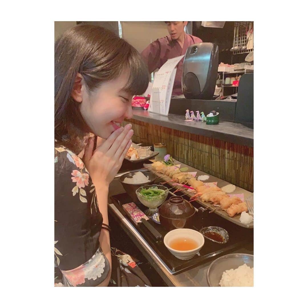 若村柚那のインスタグラム：「京都 part.3 Last🎋💓 初京都、とりあえずめちゃくちゃ楽しかった☺️💓 すごく暑かったからずっとノーメイクになっちゃったけど👘 次行く時は違う季節に行きたいな⛩😌💓 #Kyoto #Japan #trip #travel #vacation #summer #sunny #eat #drink #walk #outfit #ootd #good #time #first #yummy #hot #fun #actress #model #me #京都 #伏見稲荷大社 #清水寺 #awesome #yolo」