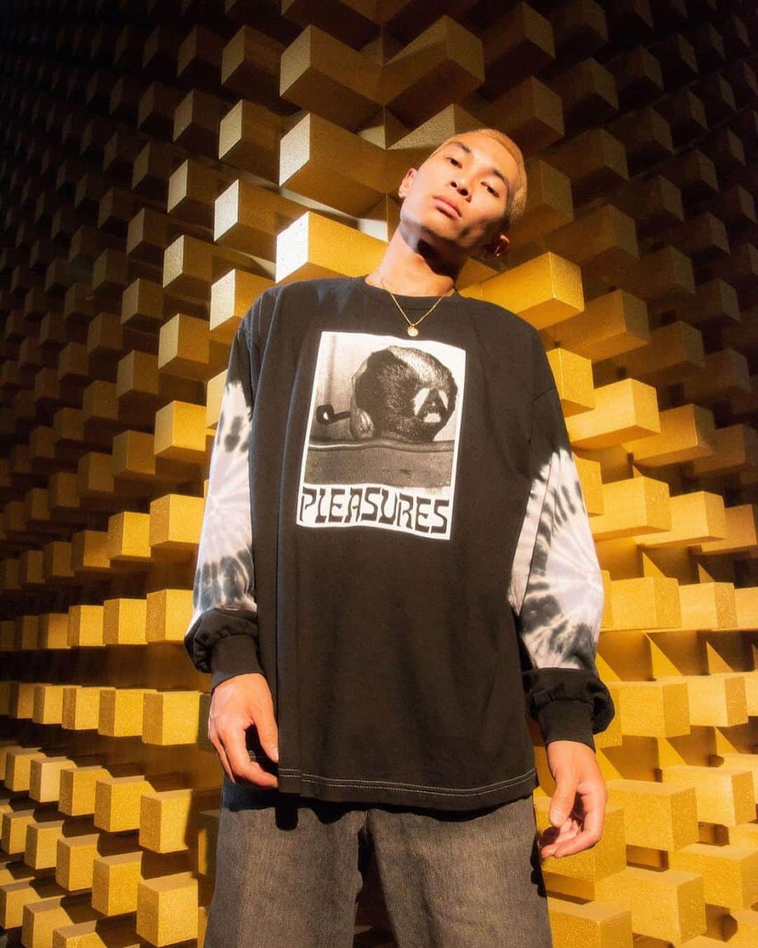 HYPEBEASTさんのインスタグラム写真 - (HYPEBEASTInstagram)「@hypebeaststyle: @pleasures is back with a new collection dubbed “Information Overload.” Tinged in bold graphics and bright patterns, the new range of streetwear garments includes a bevy of loose-fitting styles which riff on post-millennial angst.  Photo: @bethany.vargas/PLEASURES」8月20日 17時47分 - hypebeast