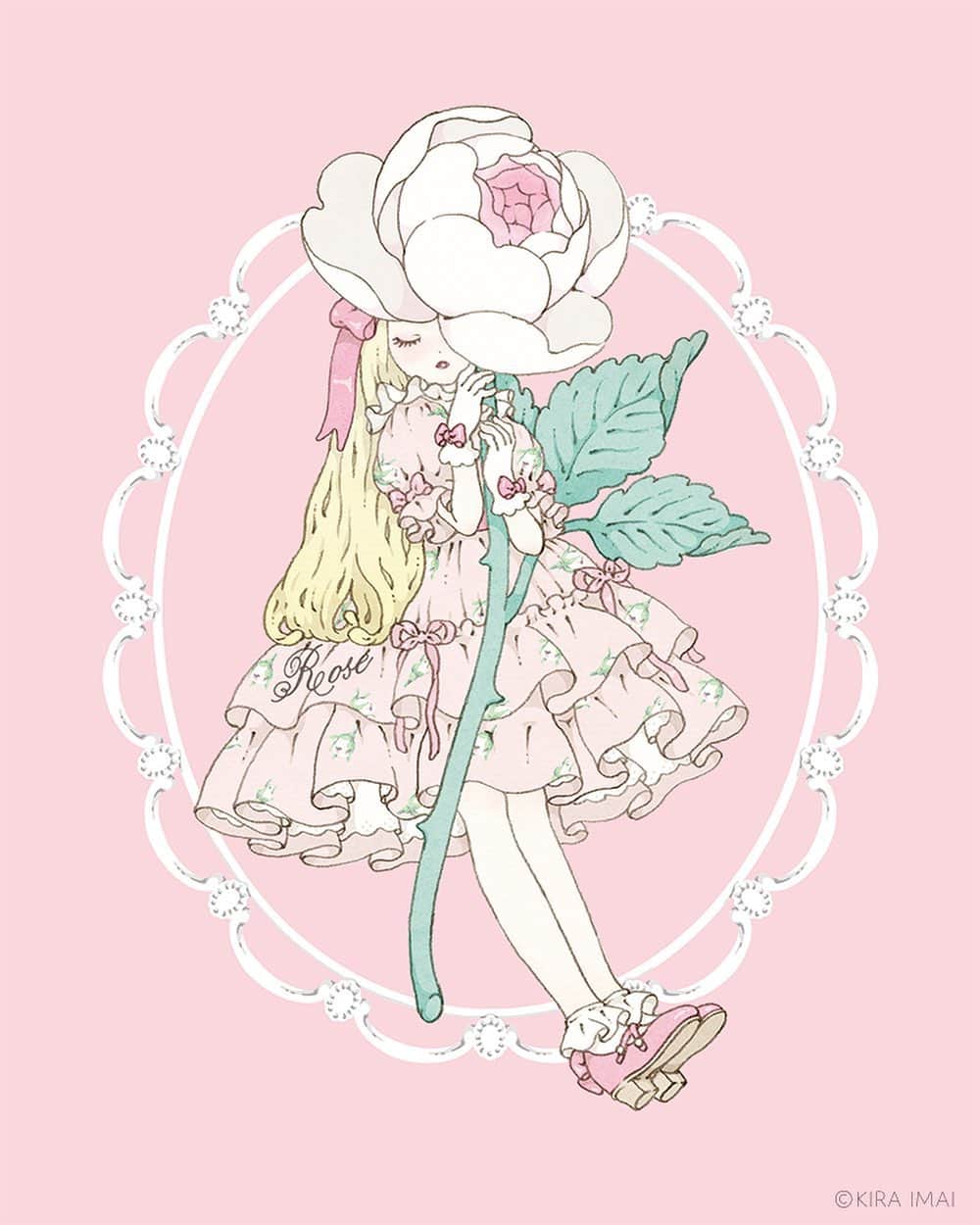 今井キラさんのインスタグラム写真 - (今井キラInstagram)「ℒ𝒾𝓉𝓉𝓁𝑒 𝒷𝑜𝓊𝓆𝓊𝑒𝓉﻿ ℛ𝑜𝓈ℯ﻿ ﻿ 💐﻿ ﻿ 💐﻿ ﻿ 💐﻿ ﻿ #rose #ローズ #🌹#薔薇 #flower #花 #kiraimai #イラスト #sweetlolita #ロリータ #illustrator #イラストレーター #lolitafashion #💐」8月20日 19時06分 - kiraimai