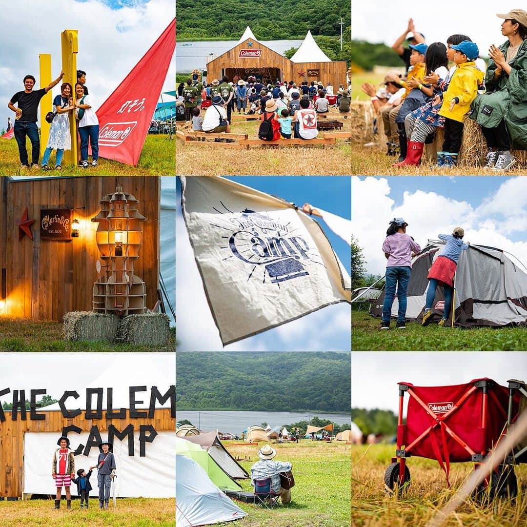Coleman Japanのインスタグラム：「＼＼📷フォトギャラリー公開！／／ コールマン初の大型キャンプフェス『The Coleman Camp 2019（ザ コールマン キャンプ）』おかげさまで無事終わる事が出来ました。ご来場頂きました皆さま、本当にありがとうございました✨ ・ たくさんの笑顔であふれた、イベントのフォトギャラリーを公開しましたので、ぜひ @coleman_japan 公式サイトからご覧ください！🤗 ・ ・ ▶️The Coleman Camp ギャラリー https://thecolemancamp.com/gallery/ ・ ・ ・ #Coleman #コールマン #灯そうColeman #灯そうコールマン #灯そう #Camp #キャンプ  #Outdoor #アウトドア #tent #テント #アウトドアワゴン  #キャンプイベント #ザコールマンキャンプ #TheColemanCamp #TheColemanCamp2019 #cocsummermeeting #幸せの黄色いペグ」