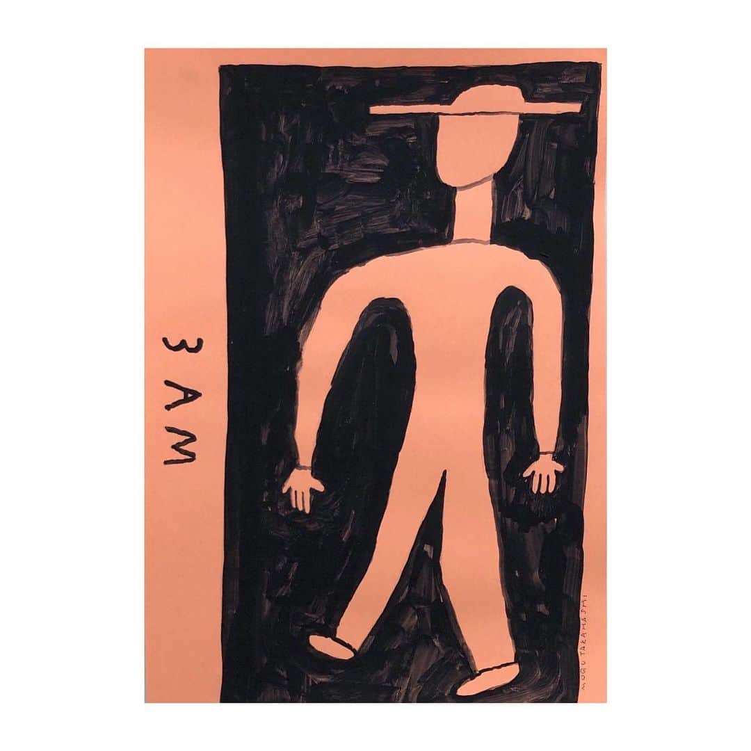 Mogu Takahashiのインスタグラム：「3AM (he missed last train) 210x297mm Gouache on paper / 2019 Available in the exhibition —————————————﻿ ﻿ Mogu Takahashi ﻿ “ Little Harmony "﻿ ﻿ Reception: Monday 19th Aug, 18-21﻿ Exhibition: 19-24th Aug 2019﻿ ﻿ Studio Tina Hellberg ﻿ Open hours: Tue - Fri 13-18 / Sat 11-15﻿ Malmgårdsvägen 14, SE-116 38 Stockholm﻿ @studiotinahellberg﻿ ﻿ ————————————————﻿ #studiotinahellberg #mogutakahashi #littlehermony #stockholm」