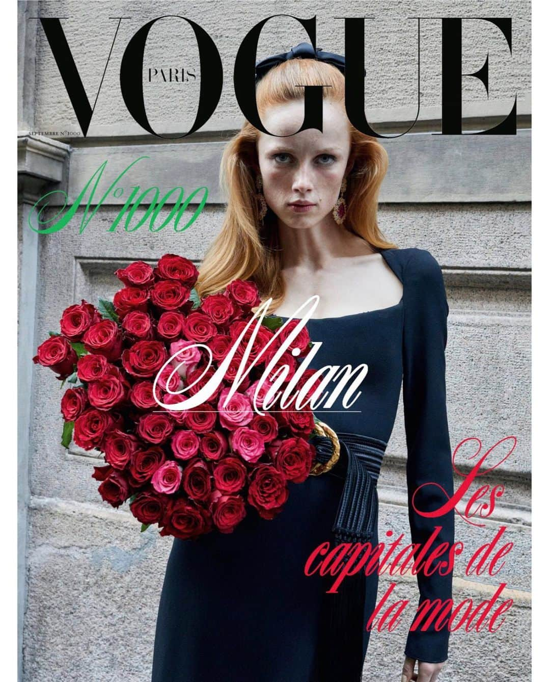 Vogue Parisさんのインスタグラム写真 - (Vogue ParisInstagram)「One model, four covers: Today fashion can be found all around the world, but four cities have been the beating hearts of design since Vogue Paris began. @RiannevanRompaey embodies the best of these four cultural capitals in four covers. Get this, the Milan cover, on newsstands August 28. @RiannevanRompaey shot by Juergen Teller, styled by @AleksWoro. Dress by @dolcegabbana, belt by @valoisvintageparis, earrings @buccellatimilan.  Makeup by @lisabutlermua, hair by @1malcolmedwards」8月20日 20時13分 - voguefrance