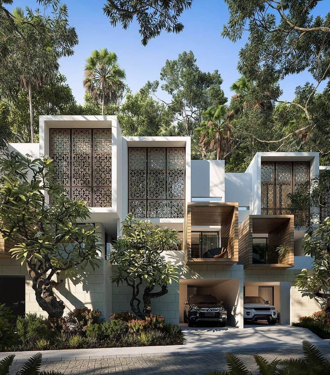Architecture - Housesさんのインスタグラム写真 - (Architecture - HousesInstagram)「Forest backyard. Townhouse, #Indonesia Visual for Bha Architecture + PJM Group Visualization by @komavisualization」8月20日 20時17分 - _archidesignhome_
