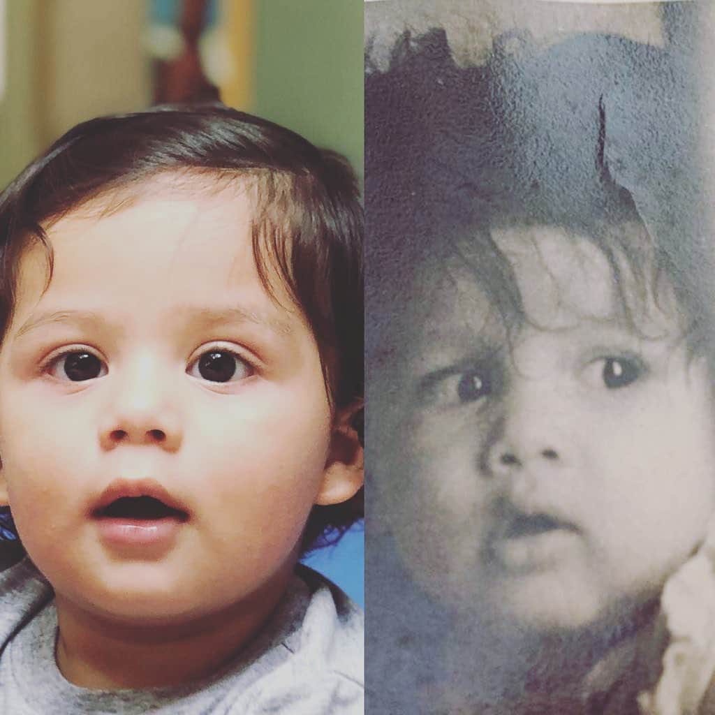 シャーヒド・カプールのインスタグラム：「Spot the difference #likefatherlikeson」