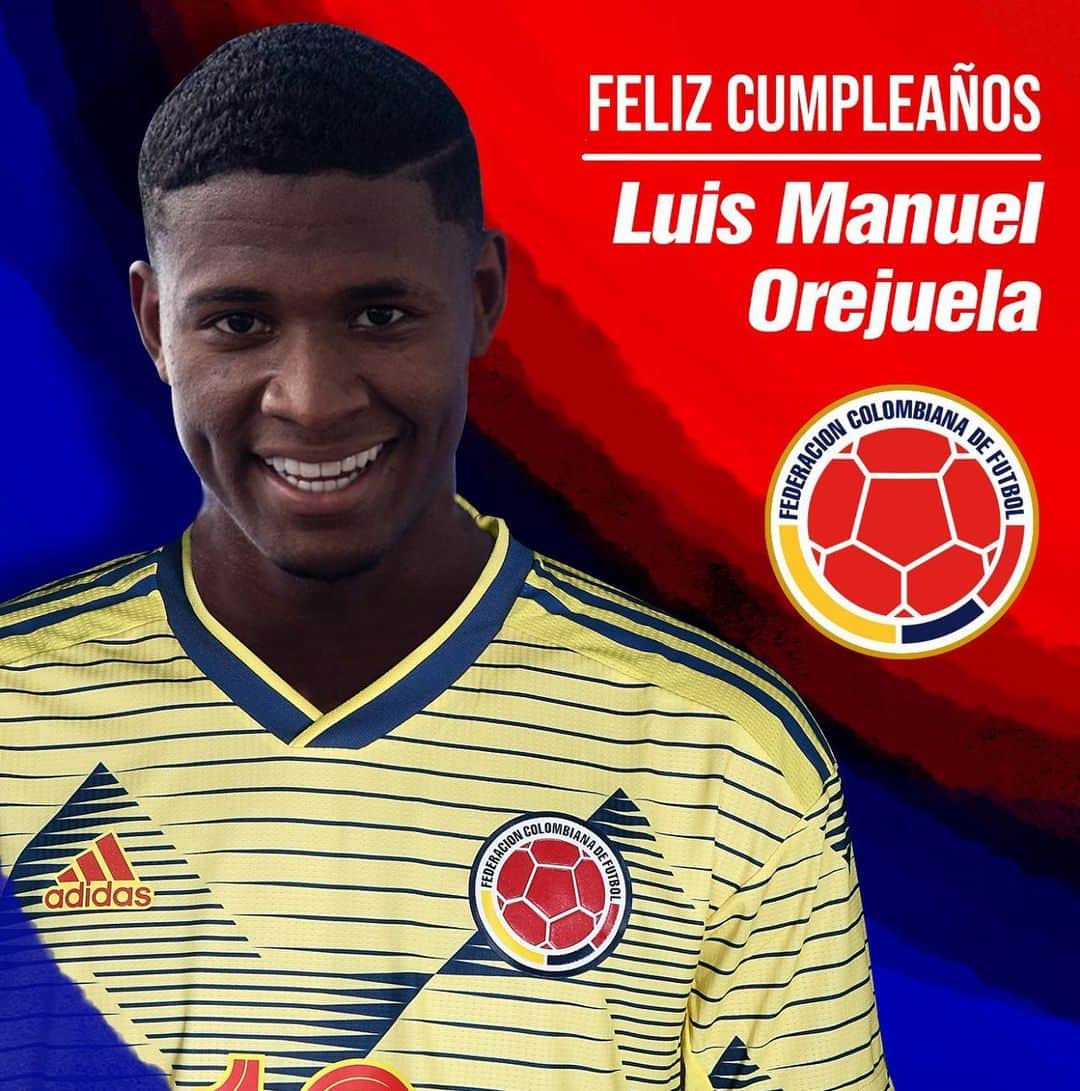 サッカー コロンビア代表チームのインスタグラム：「Feliz cumpleaños #️⃣2️⃣4️⃣ Luis Manuel Orejuela. Esperamos que este nuevo año de vida esté lleno de alegría y mucho fútbol. 💪🏻⚽️」
