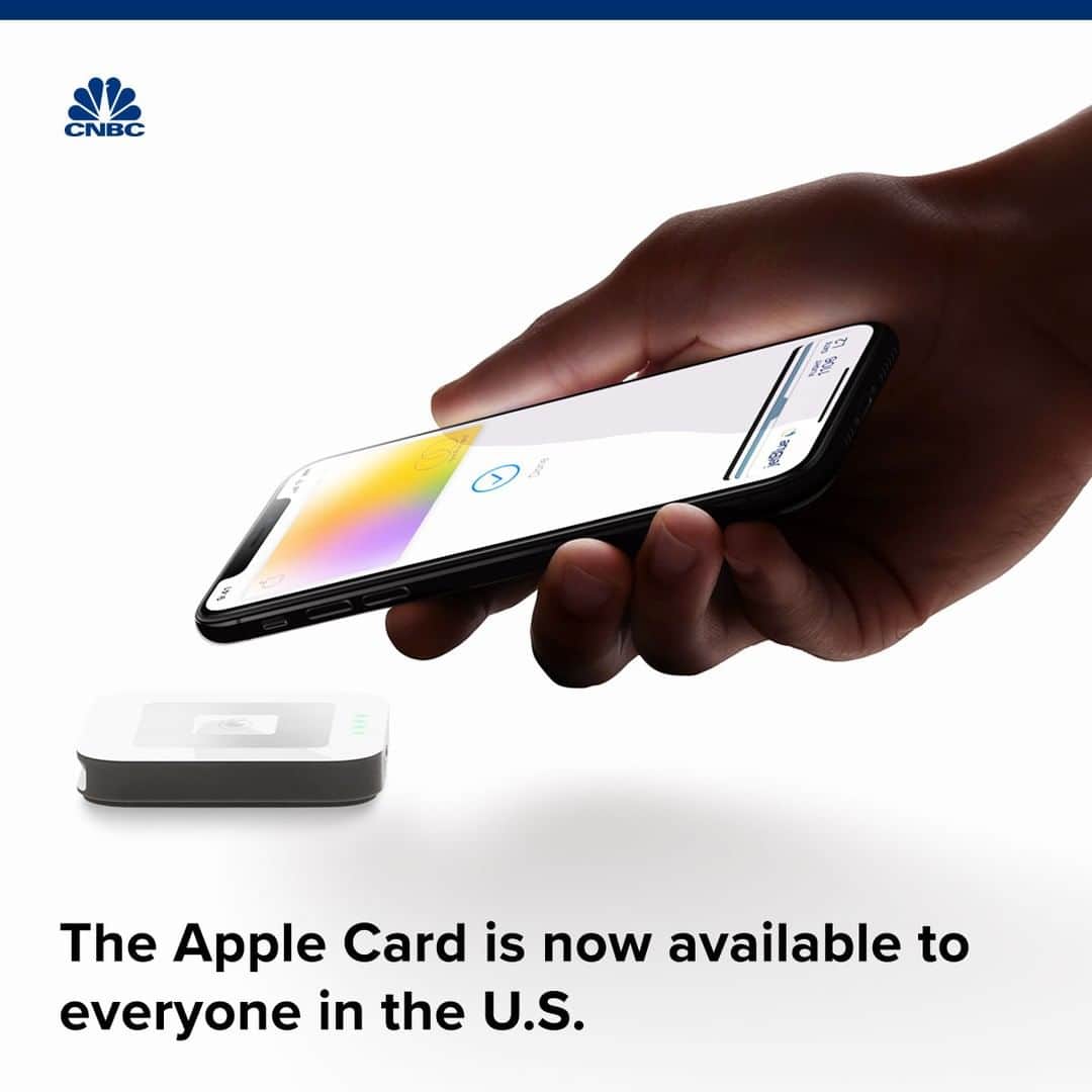 CNBCさんのインスタグラム写真 - (CNBCInstagram)「If you were waiting to apply for the new Apple Card, wait no longer. ⁠ ⁠ The tech giant just announced the full launch of its new iPhone-integrated credit card.⁠ ⁠ iPhone users can now apply for the card through the Wallet app “in minutes” and use it right away with Apple Pay in stores, in apps and on websites.⁠ ⁠ But keep an eye on your balance: customers who don’t pay their full bill are subject to a 12.99% to 23.99% variable APR.⁠ ⁠ For more details on the card, visit the link in bio.」8月21日 0時30分 - cnbc