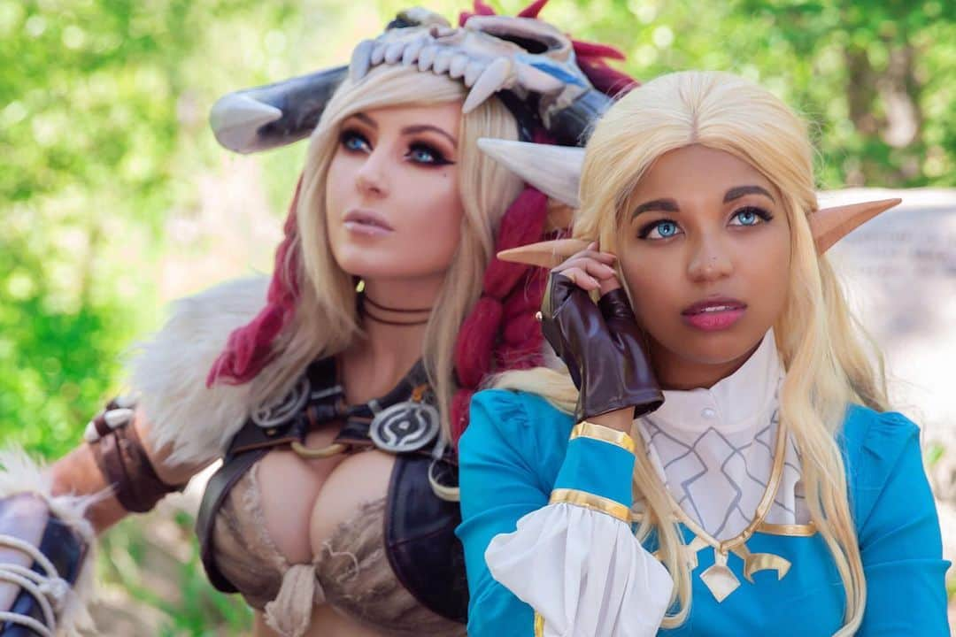 Jessica Nigriさんのインスタグラム写真 - (Jessica NigriInstagram)「🌿✨Barbarian Link and Zelda✨🌿 with my wonderful bb @micaburton as Zelda!! Which photo is your favorite?! ‼️‼️CONTEST TIME! Comment " L I N K" letter by letter down below and I'll choose a random winner to get a copy of Breath of the Wild for the Switch!! :D the contest will conclude this FRIDAY!!‼️‼️ Costume made by me! Photos by @fakenerdboy and @beethyphotography」8月21日 0時56分 - jessicanigri