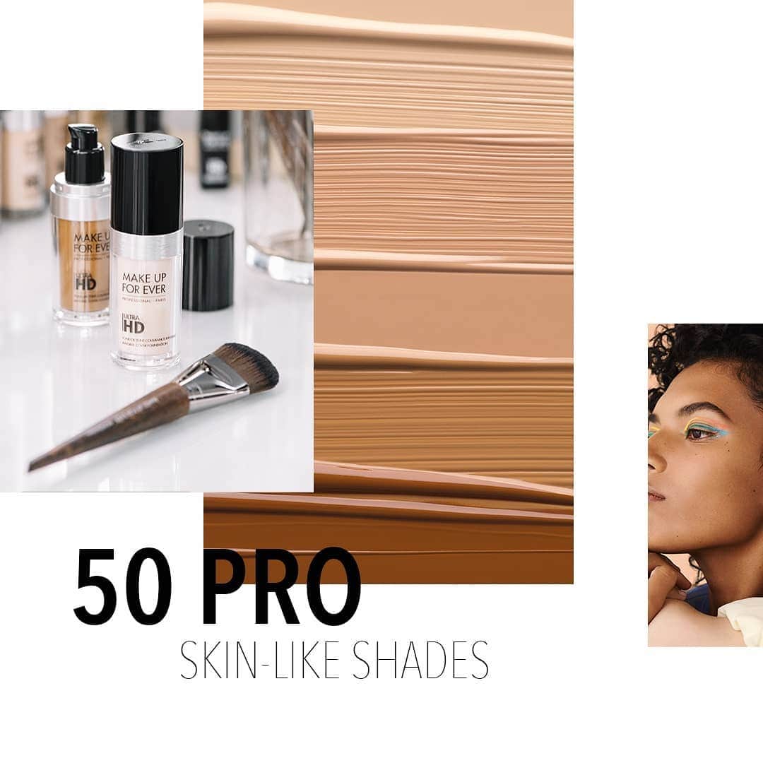 MAKE UP FOR EVER OFFICIALさんのインスタグラム写真 - (MAKE UP FOR EVER OFFICIALInstagram)「Cover irregularities… never yourself. Each 1 of our 50 pro skin-like shades of #UltraHD Liquid Foundation is enriched with skin-embracing ingredients that melt into skin giving the perfect skin tone match. #makeupforever #getreadyforyourcloseup」8月21日 4時58分 - makeupforever